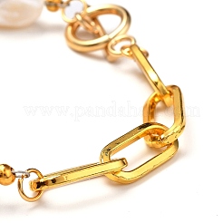 Natürliche Barockperlen Keshi Perlen Perlen Armbänder&nbsp;BJEW-JB05317