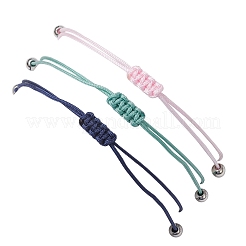 3 pz costellazioni regolabile in nylon intrecciato braccialetti di perline per donne e uomini&nbsp;BJEW-JB11325-12