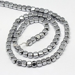 Chapelets de perles en hématite synthétique sans magnétiques&nbsp;G-J172-4x4mm-02