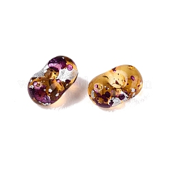 Perline di vetro dipinte a spruzzo picasso&nbsp;SEED-T006-04-5