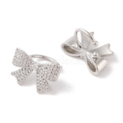 Boucles d'oreilles en laiton micro pavé de zircone cubique transparente pour femmes&nbsp;EJEW-I305-22P