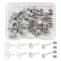 40 Stück Ohrstecker-BeZubehör aus 304 Edelstahl&nbsp;STAS-YW0001-56