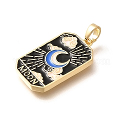 Pendentifs en laiton émaillé de cartes de tarot&nbsp;KK-R212-02G-02