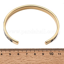 Bracelets manchettes ouvertes en acier inoxydable 304&nbsp;SA-CBAC920-14G