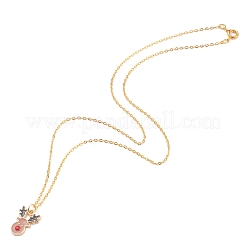 Colliers pendentif en émail en alliage thème noël&nbsp;NJEW-JN03313