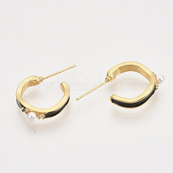 Ottone micro spianare orecchini zirconi&nbsp;EJEW-T007-11G-01-NF
