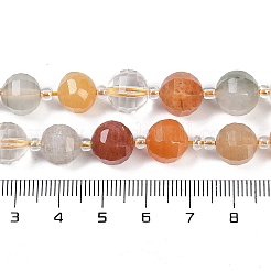 Naturale perle di quarzo rutilato fili&nbsp;G-G182-B13-05