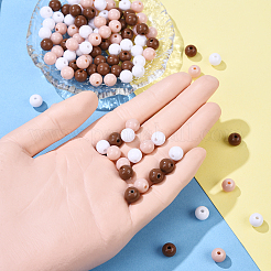 30g 3 couleurs perles acryliques opaques&nbsp;MACR-YW0003-44H