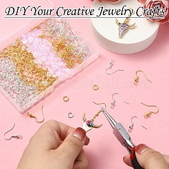 200pcs 2 crochets de boucle d'oreille en laiton de couleur&nbsp;KK-YW0002-30