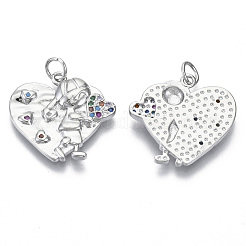 Colgante micropavé cubic zirconia de latón&nbsp;ZIRC-S061-172P-NF