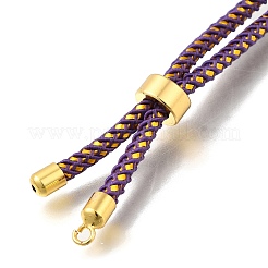 Fabrication de bracelet coulissant en cordon de coton tressé&nbsp;MAK-R001-01G-18