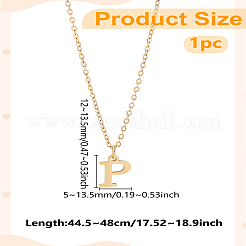 Colliers avec pendentif lettre en acier inoxydable 304&nbsp;NJEW-LP0001-53P-G