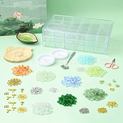 Kit de fabrication de bracelet en perles de verre à faire soi-même&nbsp;DIY-FZC0001-01A