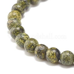 Bracciale elasticizzato con perline rotonde con pietre preziose da donna&nbsp;BJEW-JB07713