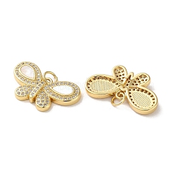 Pendenti in zirconi cubici trasparenti in micro pavè di ottone&nbsp;KK-B083-37A-G