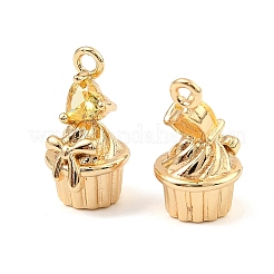 Colgante micropavé cubic zirconia de latón&nbsp;KK-C155-16G-02