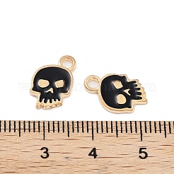 Pendenti smaltati in lega placcata oro chiaro a tema halloween&nbsp;ENAM-M219-14KCG-02B
