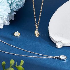 4 Stück 2 Farben Messing Micro Pave klare Zirkonia Anhänger&nbsp;ZIRC-BBC0001-40