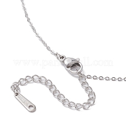 Collane con ciondolo con ciondoli e ciondoli in ottone con micro pavè di zirconi cubici&nbsp;NJEW-JN04958-02