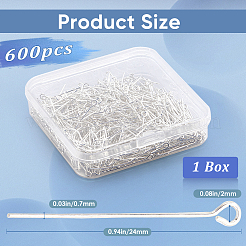 600 épingle à œil en laiton&nbsp;KK-SP0001-69A-S