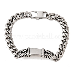 304 Edelstahl-Armbänder mit kubanischen Gliederketten&nbsp;BJEW-A092-04P