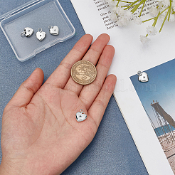 12 pièces en laiton micro pavé breloques en zircone cubique claire&nbsp;ZIRC-BBC0003-52P