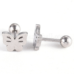 Anlaufgeschützte 201 Edelstahl Barbell Knorpel Ohrringe&nbsp;EJEW-R147-18