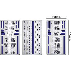 2 pieza de plantillas de corte de acero inoxidable 304 personalizadas de 2 estilos&nbsp;DIY-FG0001-94