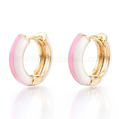 Ottone orecchini a cerchio Huggie&nbsp;EJEW-S209-07