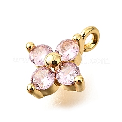 Pendentifs avec zircon cubiques à micro-pavés en laiton&nbsp;KK-D356-07H-G