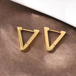 Pendientes de aro triangulares de acero inoxidable 304&nbsp;EJEW-P324-01G
