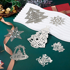 7 pièce 7 styles 201 breloques connecteurs de Noël en acier inoxydable&nbsp;STAS-TA0005-48