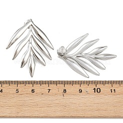 Boucles d'oreilles à tige en acier inoxydable 304 en forme de feuille&nbsp;EJEW-P332-05P