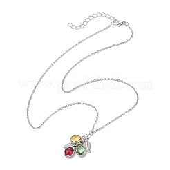 Colliers pendentifs en acier inoxydable et en verre&nbsp;NJEW-JN04701