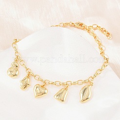 Messing Charme Armbänder&nbsp;BJEW-F545-01B-G