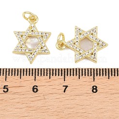 Pendenti in zirconi cubici trasparenti in micro pavè di ottone&nbsp;KK-C170-10A-G