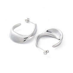 Orecchini a goccia twist in acciaio inossidabile 304 anti-ossidazione&nbsp;EJEW-D095-05P