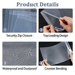 Porte-cartes de visite transparents en PVC&nbsp;AJEW-WH0485-34C