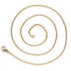 Collana a catena in acciaio inossidabile 304 con placcatura sotto vuoto pvd&nbsp;NJEW-S420-007A-G