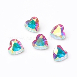 Cabochons en strass en verre galvanisé&nbsp;X-RGLA-G016-F02