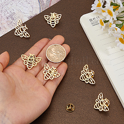 6 unidad de broche de solapa con forma de abeja&nbsp;JEWB-FH0003-11G