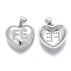 Messing micro pave klare zirkonia anhänger&nbsp;ZIRC-N039-040B-NF