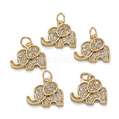 Messing klare Zirkonia Charms&nbsp;ZIRC-C024-09G
