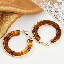 Orecchini a cerchio in acciaio inossidabile 304 per donna&nbsp;EJEW-B113-02G-03