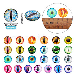 Augen bedruckte Glas Cabochons&nbsp;GGLA-BT0001-01