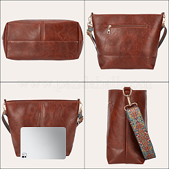 Borse a tracolla in pelle PU con cinturino per borsa etica&nbsp;AJEW-WH20816-217B