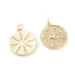 Messing micro pave klare zirkonia anhänger&nbsp;ZIRC-I043-04G