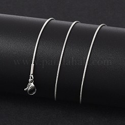 Collar clásico de cadena de serpiente de acero inoxidable 304 liso y resistente al deslustre para hombres y mujeres.&nbsp;STAS-M174-018P-B