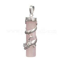 Natürlichen Rosenquarz Anhänger&nbsp;G-G825-03P-02