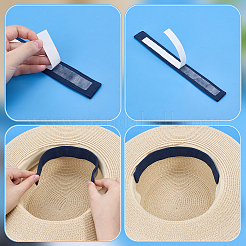 Ruban anti-transpiration pour chapeau en coton et lin&nbsp;FIND-WH0367-58A
